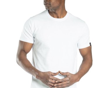 Elegans Basic Bisiklet Yaka T-Shirt Beyaz