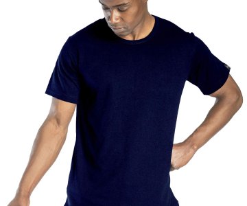 Elegans Basic Bisiklet Yaka T-Shirt Lacivert