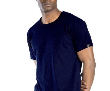 Elegans Basic Bisiklet Yaka T-Shirt Lacivert
