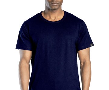 Elegans Basic Bisiklet Yaka T-Shirt Lacivert