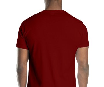 Regular Basic Bisiklet Yaka T-Shirt Bordo