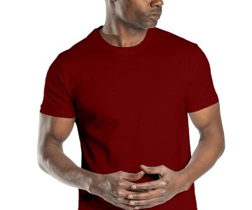 Regular Basic Bisiklet Yaka T-Shirt Kırmızı