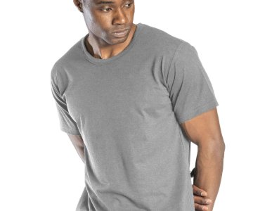 Regular Basic Bisiklet Yaka T-Shirt Gri