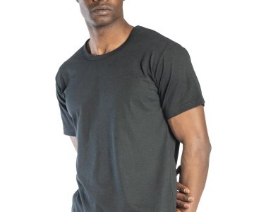 Regular Basic Bisiklet Yaka T-Shirt Siyah