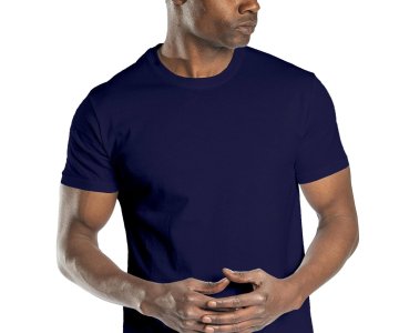 Regular Bisiklet Yaka T-Shirt Lacivert