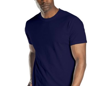 Regular Bisiklet Yaka T-Shirt Lacivert