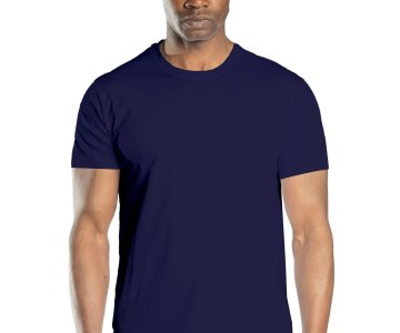 Regular Bisiklet Yaka T-Shirt Lacivert